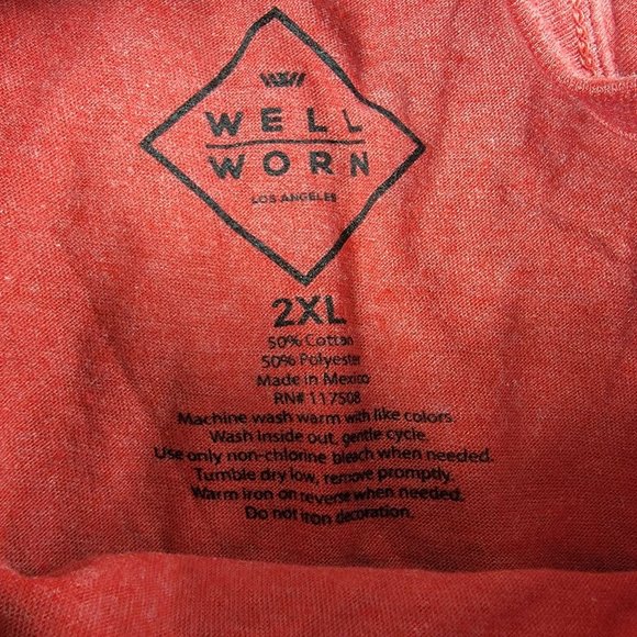 Well Worn Los Angeles Number 1 Dad Mens 2XL Red Short Sleeve T Shirt Casual - Picture 4 of 8